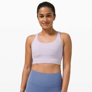 lululemon lavender energy longline bra
